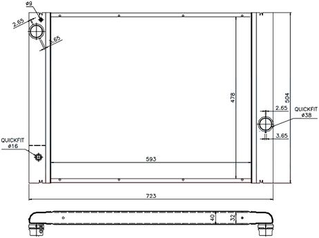 фото AUTOLEADER BW-5SER-E60-1232 Радиатор AUTOLEADER BW-5SER-E60-1232 Радиатор