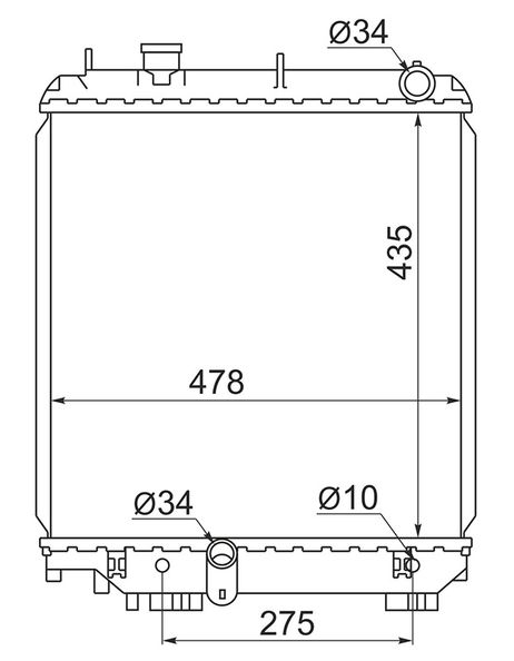 фото AUTOLEADER TY-KDY220LY220-1248 Радиатор AUTOLEADER TY-KDY220LY220-1248 Радиатор