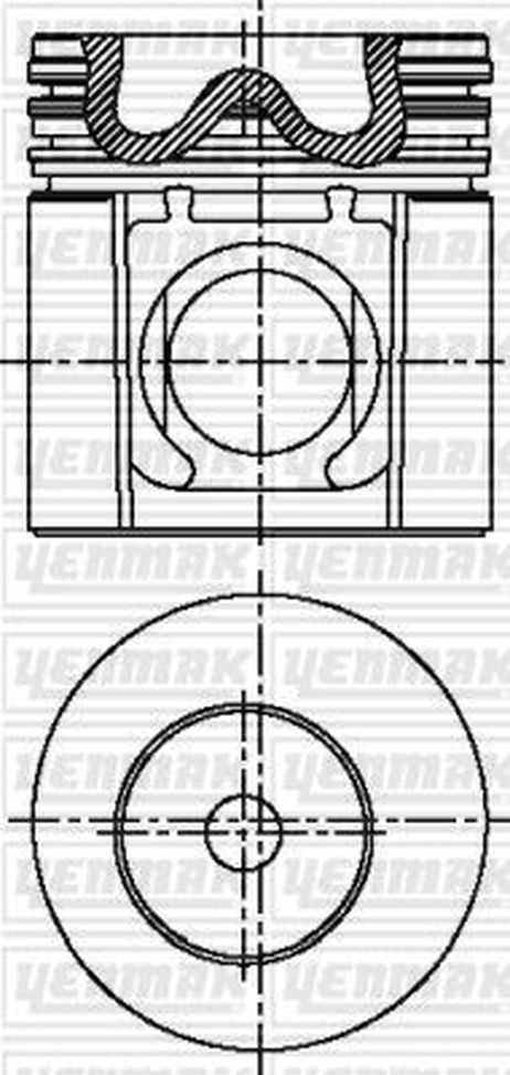YENMAK 3104466000 100,00 mm Поршень с пальцем,с кольцами