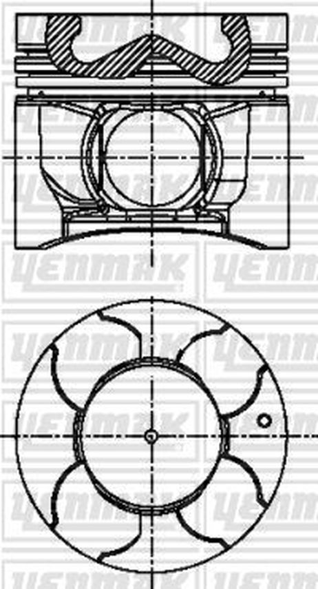 YENMAK 3104363000 91,10 mm Поршень с пальцем,с кольцами