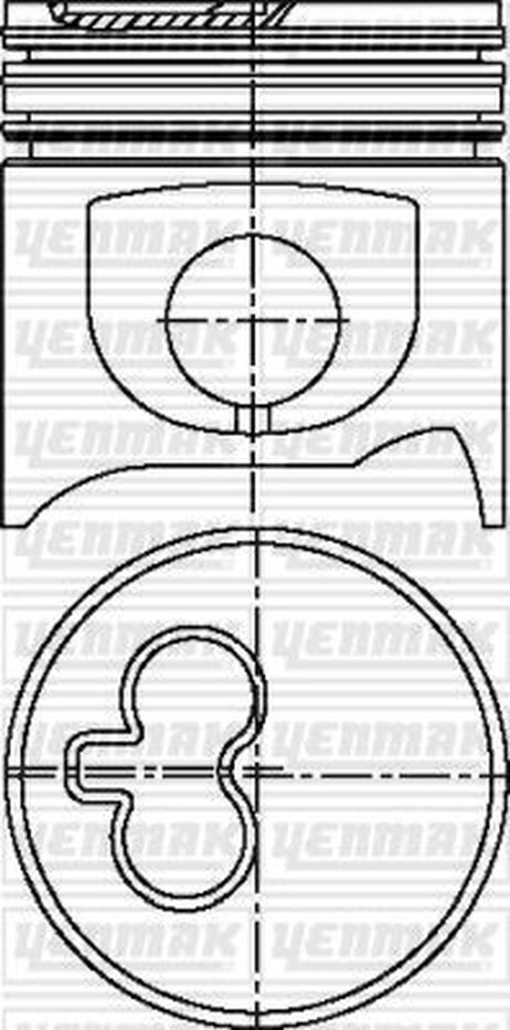 YENMAK 3103689000 93,00 mm. Поршень с пальцем,с кольцами