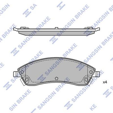Sangsin SP2253 _колодки дисковые передние! Cadillac SRX 3.6i/4.6i 04> | перед |