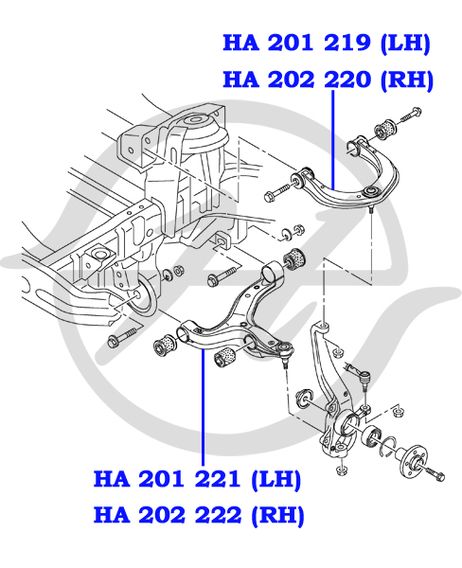 фото Hanse HA201221 Рычаг передней подвески нижний левый Hanse HA201221 Рычаг передней подвески нижний левый