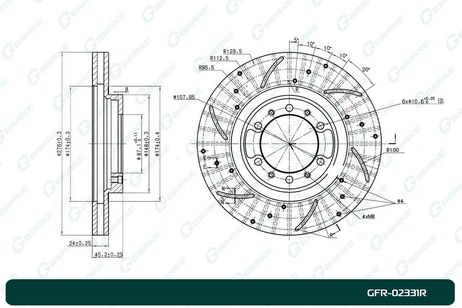 фото G-brake GFR02331R Диск тормозной перфорированный вентилируемый gfr-02331r правый G-brake GFR02331R Диск тормозной перфорированный вентилируемый gfr-02331r правый