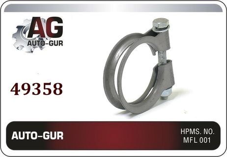 фото Auto-GUR 49358 Хомут глушителя евро d=54мм (газ) Auto-GUR 49358 Хомут глушителя евро d=54мм (газ)