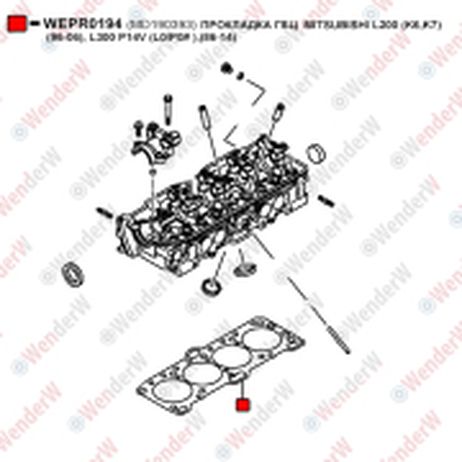 фото WENDERW WEPR0194 Прокладка гбц mitsubishi l200 (k6,k7) (96-06), l300 p14v (l0/p0 ),(86-14) WENDERW WEPR0194 Прокладка гбц mitsubishi l200 (k6,k7) (96-06), l300 p14v (l0/p0 ),(86-14)