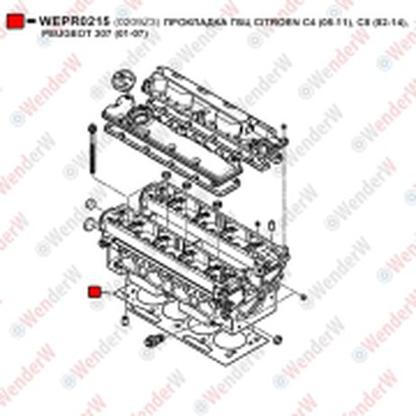 фото WENDERW WEPR0215 Прокладка гбц citroen c4 (05-11), c8 (02-14), peugeot 307 (01-07) WENDERW WEPR0215 Прокладка гбц citroen c4 (05-11), c8 (02-14), peugeot 307 (01-07)