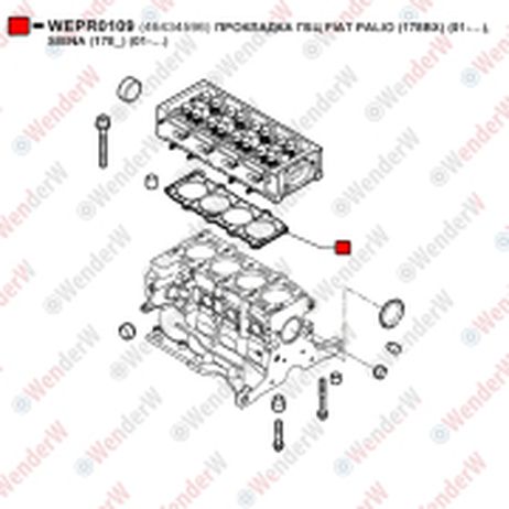 фото WENDERW WEPR0109 Прокладка гбц fiat palio (178bx) (01-…), siena (178) (01-…) WENDERW WEPR0109 Прокладка гбц fiat palio (178bx) (01-…), siena (178) (01-…)