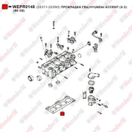 фото WENDERW WEPR0148 Прокладка гбц hyundai accent (x-3) (94 -00) WENDERW WEPR0148 Прокладка гбц hyundai accent (x-3) (94 -00)
