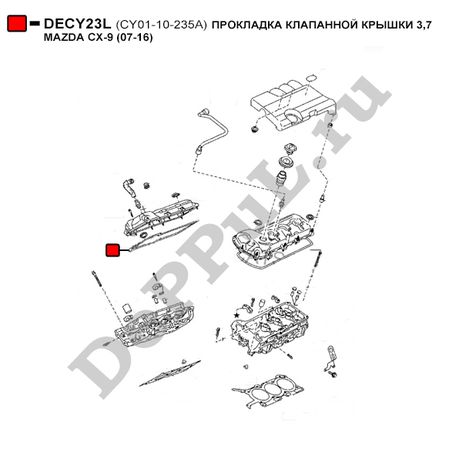 фото DePPuL DECY23L Прокладка клапанной крышки 3,7 mazda cx-9 (07-16) DePPuL DECY23L Прокладка клапанной крышки 3,7 mazda cx-9 (07-16)
