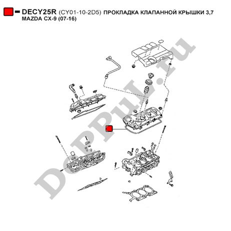 фото DePPuL DECY25R Прокладка клапанной крышки 3,7 mazda cx-9 (07-16) DePPuL DECY25R Прокладка клапанной крышки 3,7 mazda cx-9 (07-16)