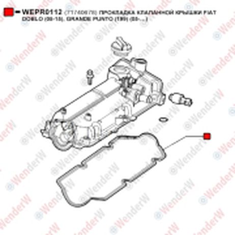 фото WENDERW WEPR0112 Прокладка клапанной крышки fiat doblo (05-15), grande punto (199) (05-…) WENDERW WEPR0112 Прокладка клапанной крышки fiat doblo (05-15), grande punto (199) (05-…)