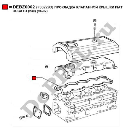 фото DePPuL DEBZ0062 Прокладка клапанной крышки fiat ducato (230) (94-02) DePPuL DEBZ0062 Прокладка клапанной крышки fiat ducato (230) (94-02)