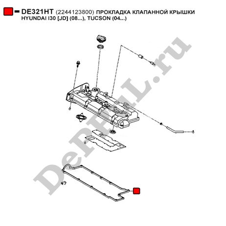 DePPuL DE321HT Прокладка клапанной крышки hyundai i30 [jd] (08...), tucson (04...)