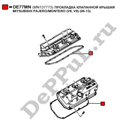 фото DePPuL DE77MN Прокладка клапанной крышки mitsubishi pajero/montero (v8, v9) (06-13) DePPuL DE77MN Прокладка клапанной крышки mitsubishi pajero/montero (v8, v9) (06-13)