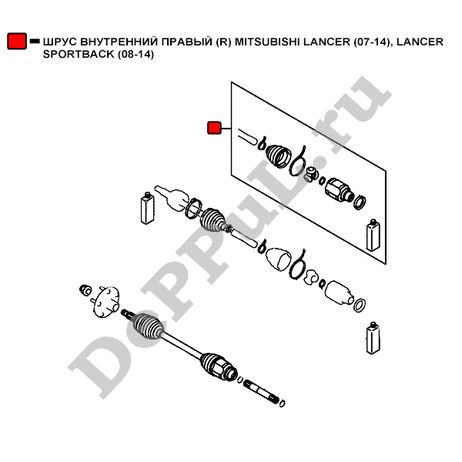 фото DePPuL DERC119 Шрус внутренний правый (r) mitsubishi lancer (07-14), lancer sportback (08-14) DePPuL DERC119 Шрус внутренний правый (r) mitsubishi lancer (07-14), lancer sportback (08-14)