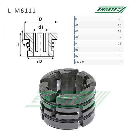 Emmetec L-M6111 Втулка рулевой рейки MIni Cooper II 2006-, Renault Clio v 2019-