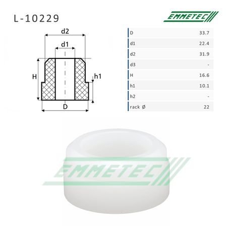 Emmetec L-10229 Втулка уплотнительная на вал диаметром 22.4мм Ford Fusion 2002-