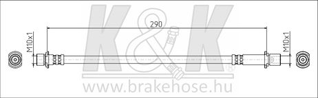 фото K&K FT1653 Шланг тормозной K&K FT1653 Шланг тормозной