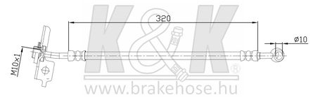 фото K&K FT1445 Шланг тормозной K&K FT1445 Шланг тормозной
