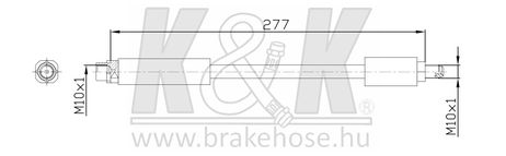 фото K&K FT1099 Шланг тормозной K&K FT1099 Шланг тормозной