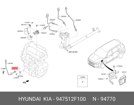 фото Hyundai/Kia 947512F100 Датчик давления масла Hyundai/Kia 947512F100 Датчик давления масла