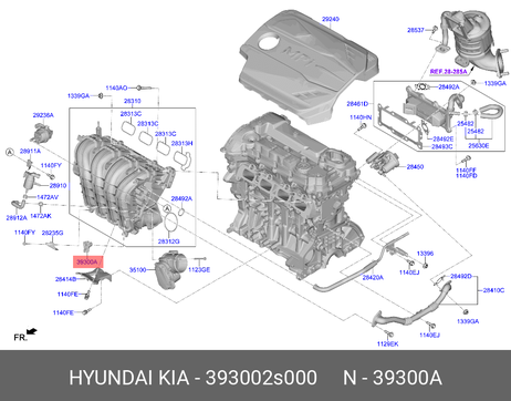 фото Hyundai/Kia 393002S000 Расходомер массового расхода воздуха, предназначен для оценки количест Hyundai/Kia 393002S000 Расходомер массового расхода воздуха, предназначен для оценки количест