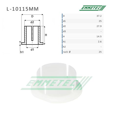 Emmetec L-10115MM Втулка уплотнительная на вал диаметром 25мм Alfa Romeo 159 2005-