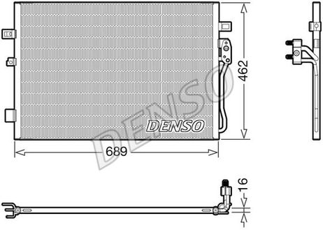 Denso DCN09145 Конденсор кондиционера