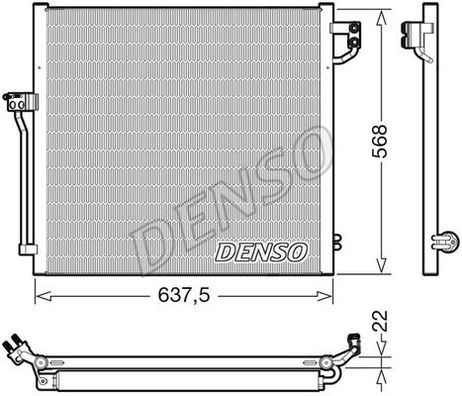 Denso DCN17058 Конденсор кондиционера
