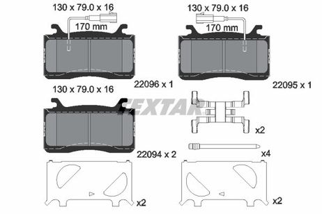 Textar 2209401 Колодки тормозные дисковые | перед |