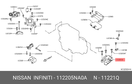 фото Nissan 11220-5NA0A Опора ДВС левая J55 Nissan 11220-5NA0A Опора ДВС левая J55