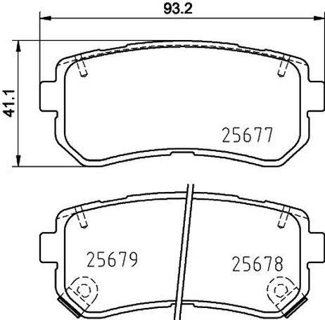 Hella 8DB 355 037-541 Колодки тормозные дисковые | зад |