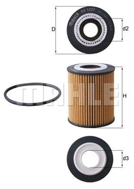 Knecht OX 1237D Вставка фильтра масляного