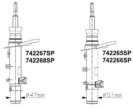 Monroe 742265SP амортизатор подвески газонаполненный