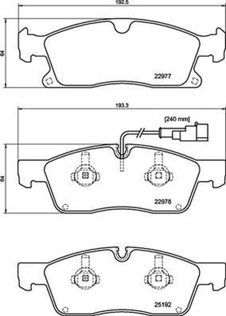 фото Brembo P 48 001 Колодки тормозные дисковые | перед | Brembo P 48 001 Колодки тормозные дисковые | перед |