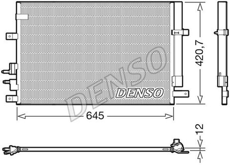 Denso DCN01024 Радиатор кондиционера