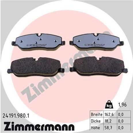 Zimmermann 241919801 Колодки тормозные передние
