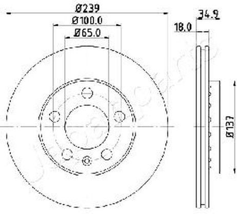 Japanparts DI-0945 Диск тормозной