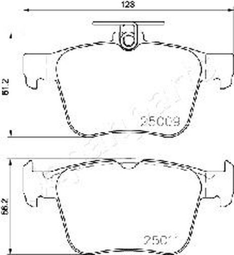 Japanparts PP-0906AF Колодки тормозные дисковые, комплект | зад |