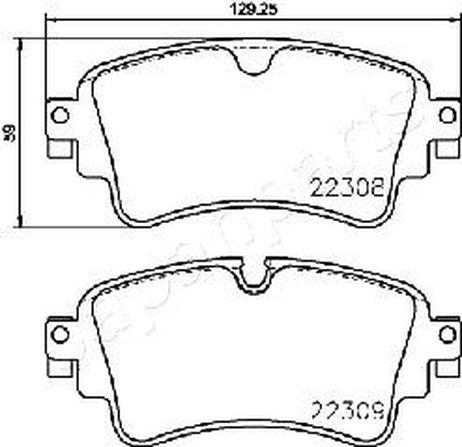Japanparts PP-0911AF Колодки тормозные дисковые, комплект | зад |