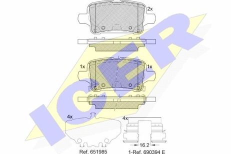 фото Icer 182326 13527902 opel insignia b 06.2017- r | зад | Icer 182326 13527902 opel insignia b 06.2017- r | зад |
