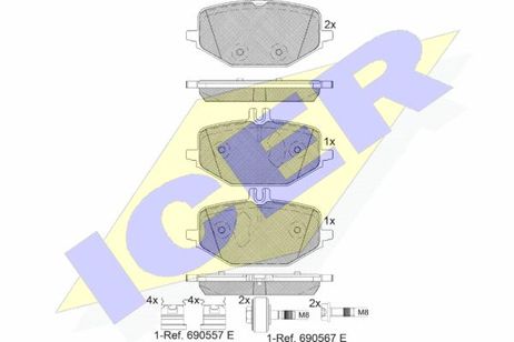 фото Icer 182371 Колодки тормозные дисковые Icer 182371 Колодки тормозные дисковые