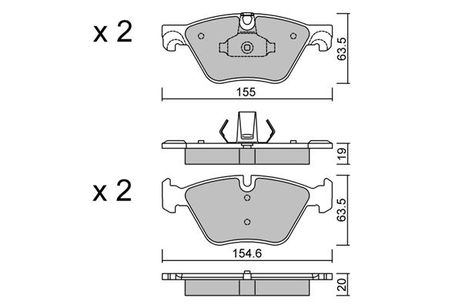 Aisin BPBM-1013 Колодки тормозные дисковые | перед |