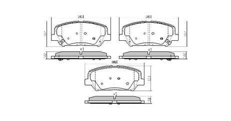 FREMAX FBP1897 Колодки тормозные передние KIA Ceed 12-, Cerato III 13-, Optima 10-15, PRO Ceed 13- / hyundai I30 11