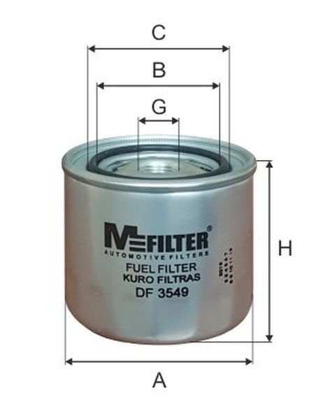 MFILTER DF 3549 Фильтр топливный