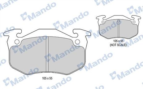 Mando MBF015079 Колодки тормозные дисковые | зад |