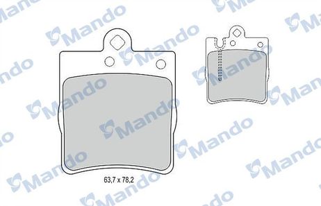 Mando MBF015142 Колодки тормозные дисковые | зад |