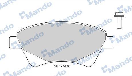 Mando MBF015180 Колодки тормозные дисковые | перед |