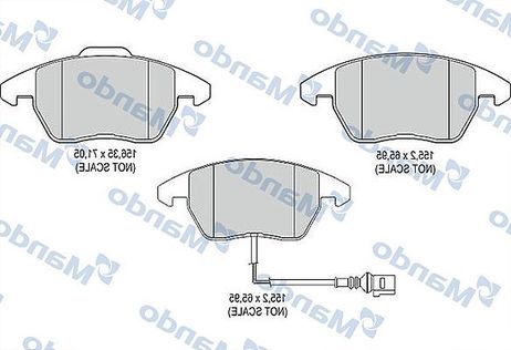 фото Mando MBF015187 Колодки тормозные дисковые | перед | Mando MBF015187 Колодки тормозные дисковые | перед |
